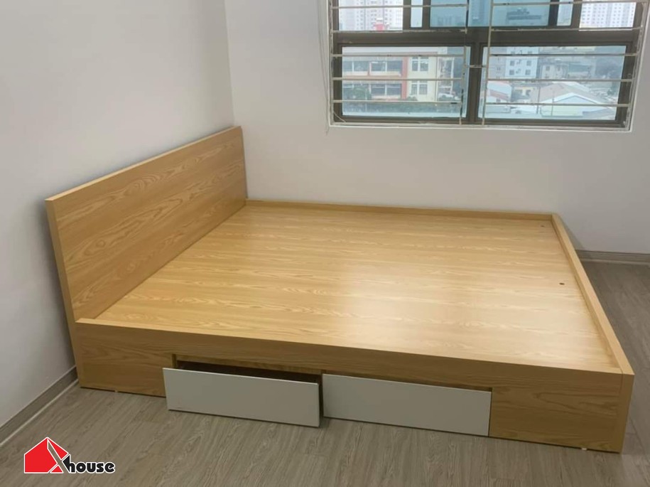 Giường ngủ đẹp không chân hiện đại