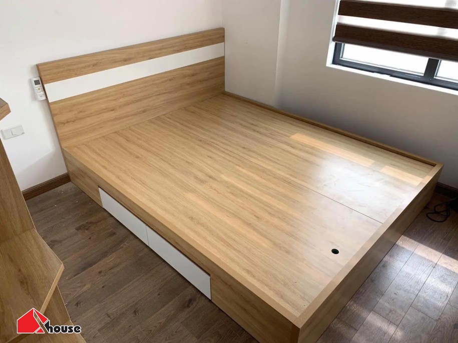 Giường ngủ không chân có ngăn kéo