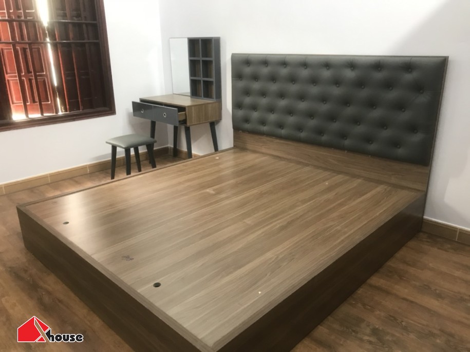 Giường hộp gỗ công nghiệp không chân