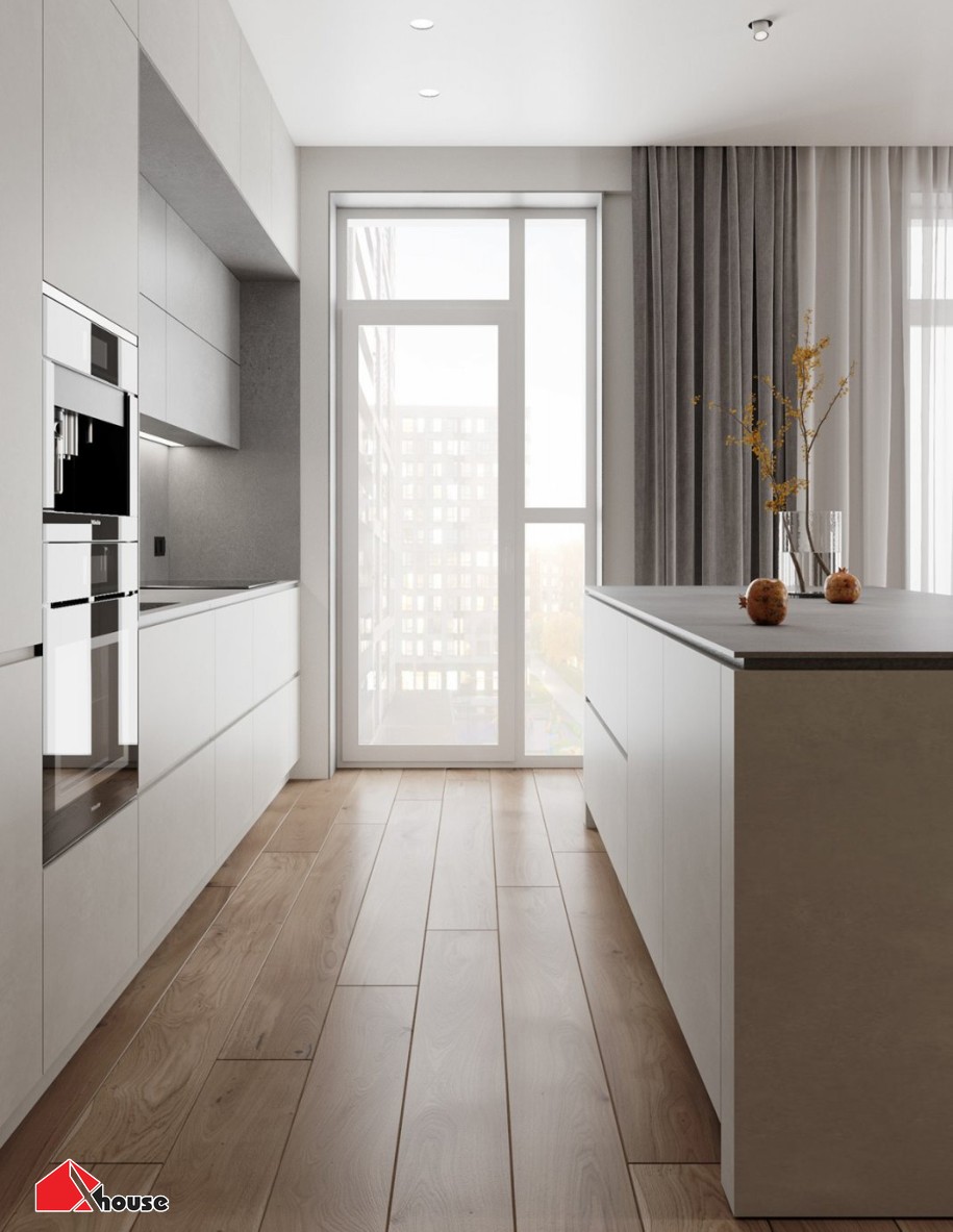 TOP +45 Mẫu thiết kế nội thất Phòng bếp chung cư đẹp, tiện nghi 41 Phòng bếp có bàn đảo sang trọng, tăng cảm hứng nấu nướng của người nội trợ