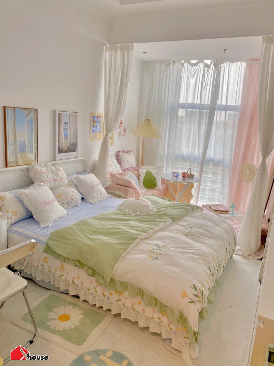 TOP+50 Mẫu phòng ngủ chung cư đẹp, hiện đại, tiện nghi 2026 42 Decor trang trí phòng ngủ chung cư của bé gái