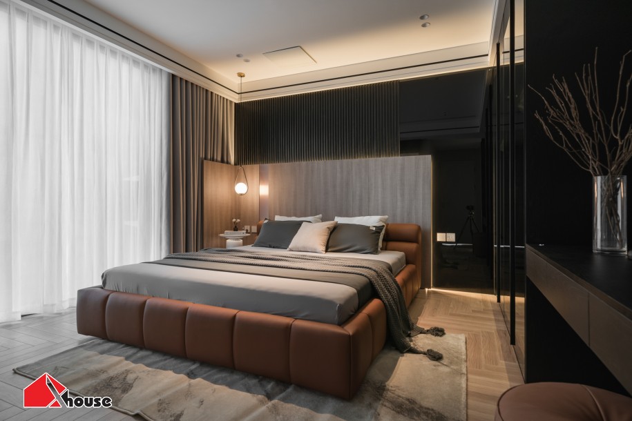 TOP+50 Mẫu phòng ngủ chung cư đẹp, hiện đại, tiện nghi 2026 23 Thiết kế phòng ngủ Master chung cư