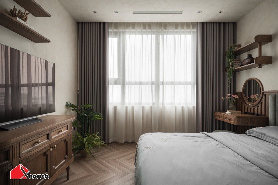 TOP+50 Mẫu phòng ngủ chung cư đẹp, hiện đại, tiện nghi 2026 29 Phòng ngủ chung cư nhỏ cực Chill