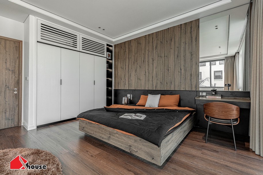 TOP+50 Mẫu phòng ngủ chung cư đẹp, hiện đại, tiện nghi 2026 25 Phòng ngủ master chung cư đẹp hiện đại